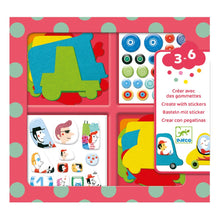 Charger l'image dans la galerie, Gommettes et feutrine DJECO j'aime les voitures