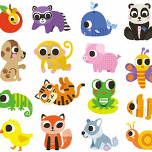 Charger l'image dans la galerie, Grosses gommettes 18m DJECO bébés animaux