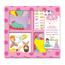 Charger l&#39;image dans la galerie, Gommettes et feutrine DJECO j&#39;aime les princesses
