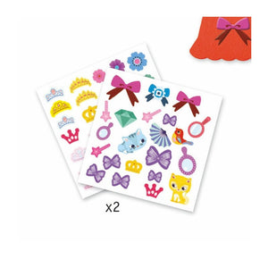 Gommettes et feutrine DJECO j'aime les princesses